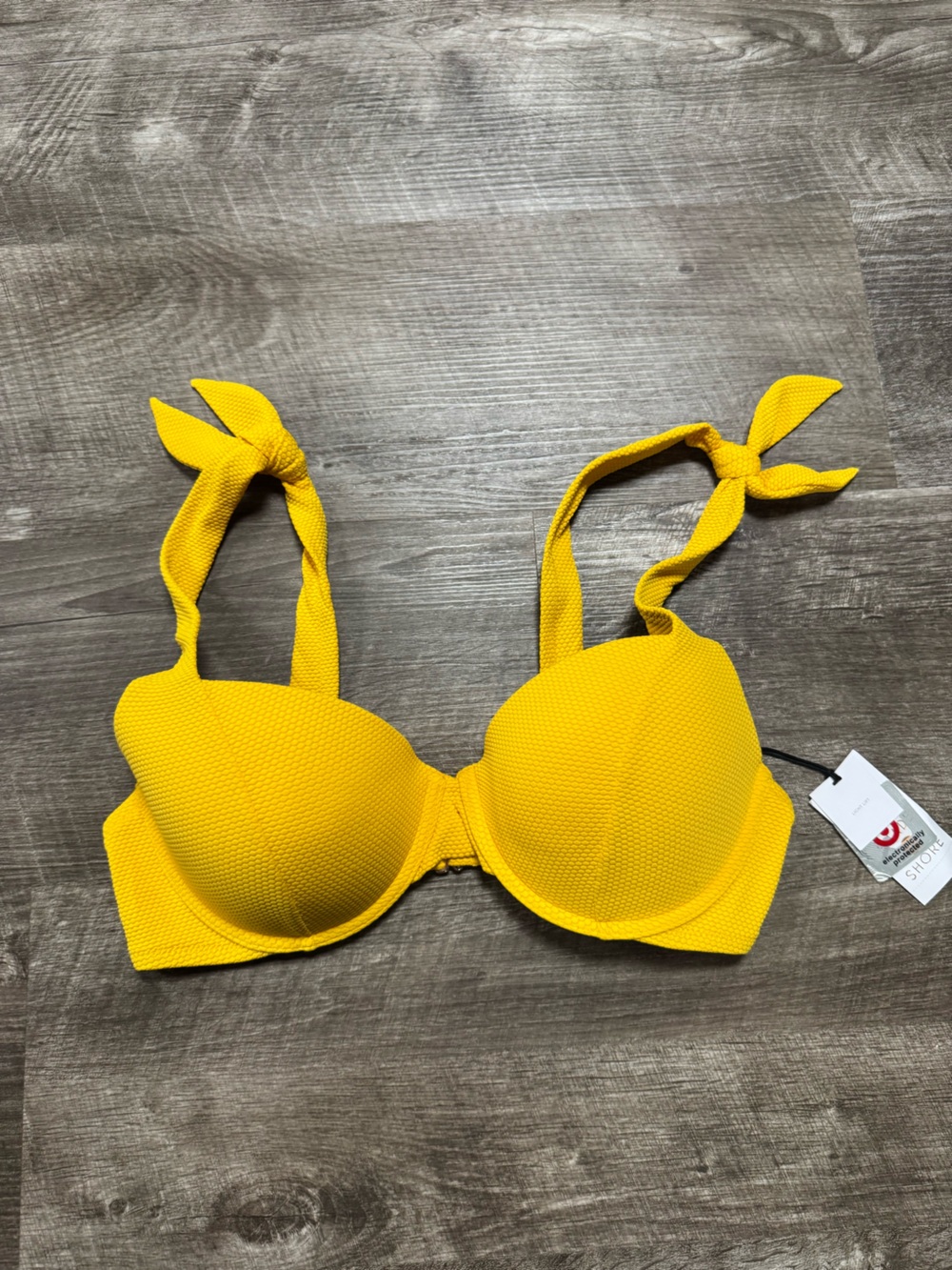 Shade & Shore Yellow Bikini Top Size 36C NWT